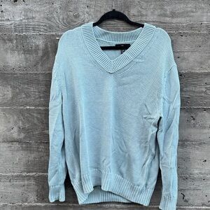Banana Republic V-Neck Sweater in Soft Blue